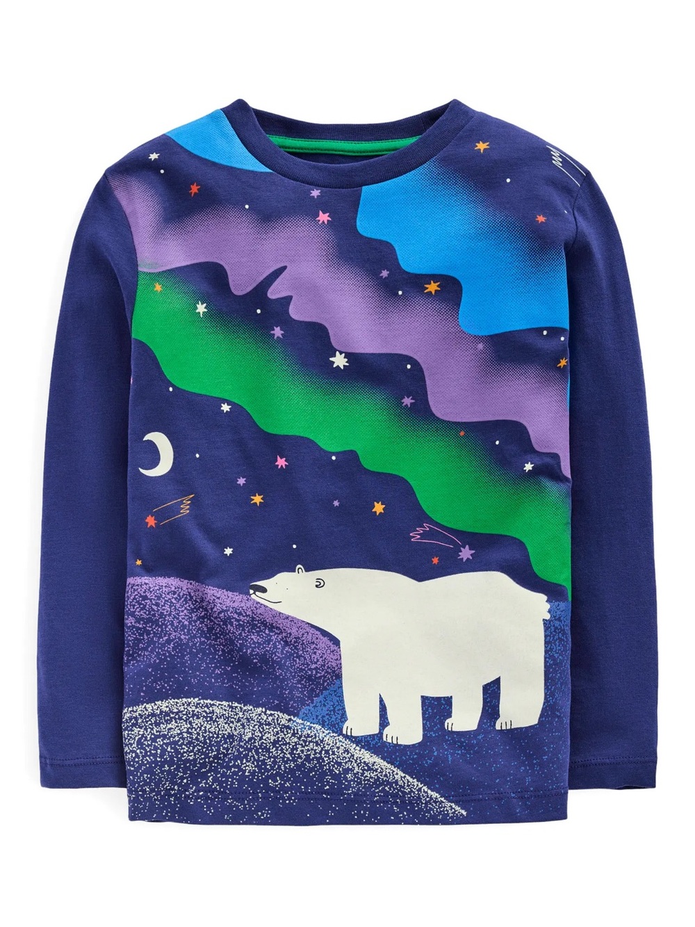 NWT Mini Boden Glow-in-the-Dark Polar Bear Shirt
